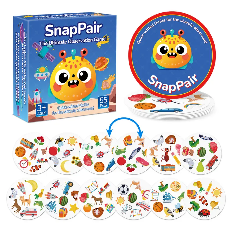 Cooperative Card Game - Gioco di abbinamento, include 55 carte,