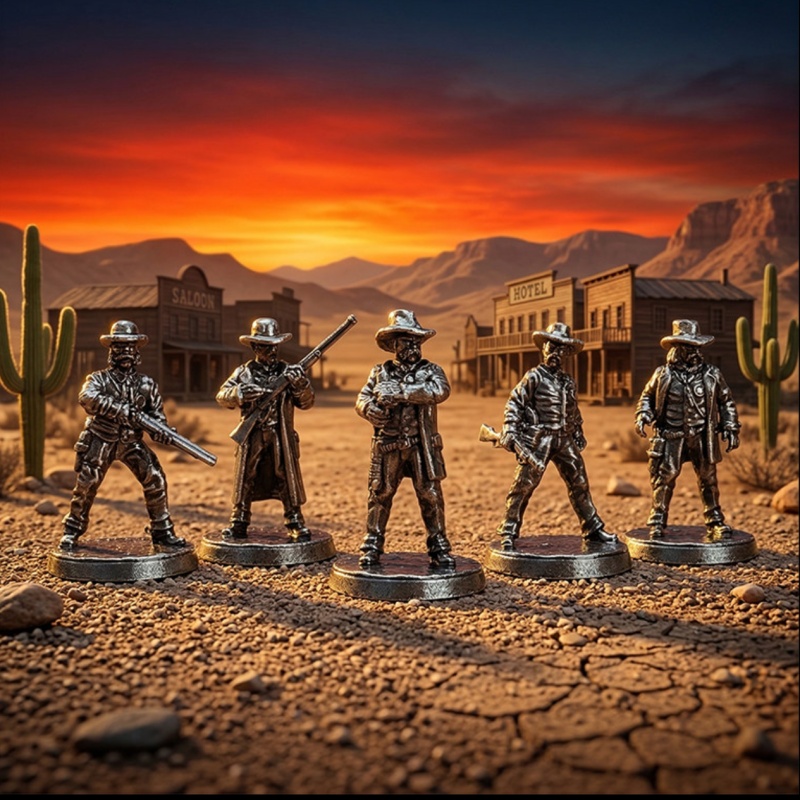 Set di Miniature in Metallo de - Board Game Wild Wild review and price